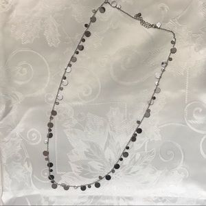 Silver long necklace (costume jewelry)